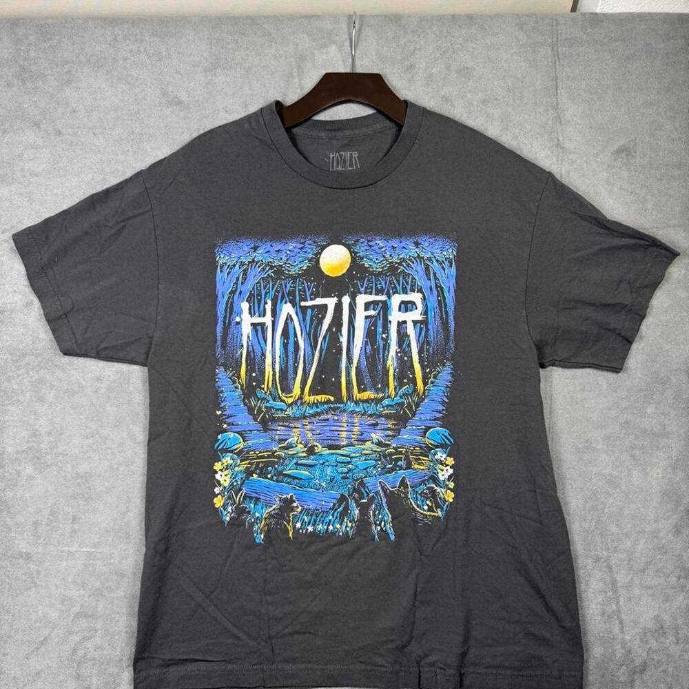 Hozier Tour shirt dark grey Tampa FL 2024 tagged large fits like a medium